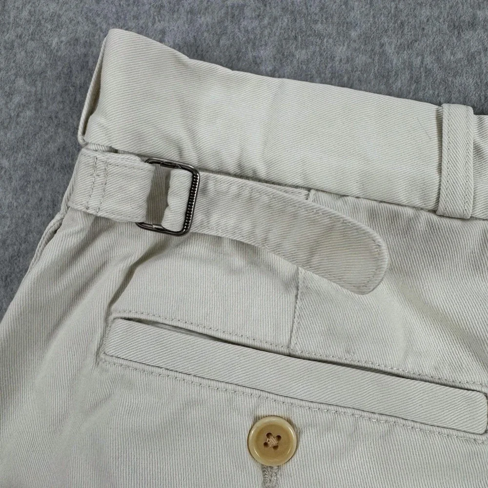 Polo Ralph Lauren Pants Mens 34x30 Beige Cotton Chino Casual Adjustable Waist